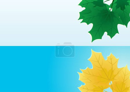 Illustration for Autumn leaves background. vector illustration - Royalty Free Image