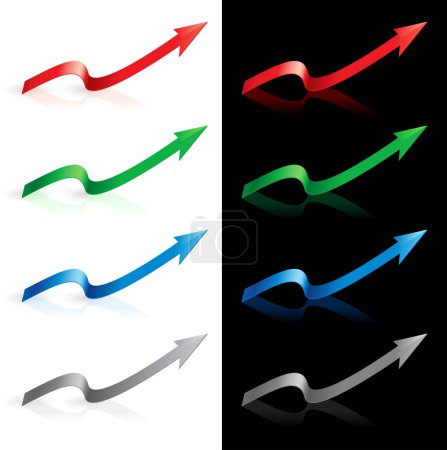 Illustration for Vector illustration of colorful arrows - Royalty Free Image