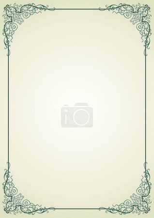 Illustration for Decorative vintage frame. vector illustration for your design. - Royalty Free Image