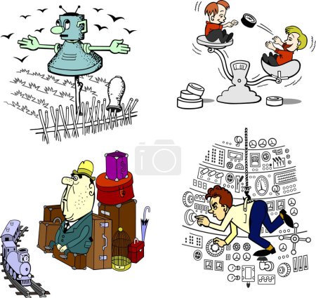 Illustration for Vector pictures of technology theme - Royalty Free Image