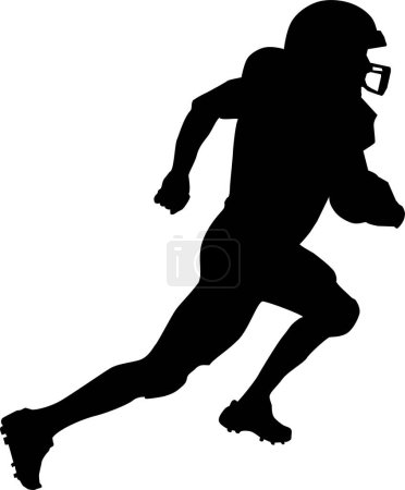 Illustration for American football player, vector simple design - Royalty Free Image