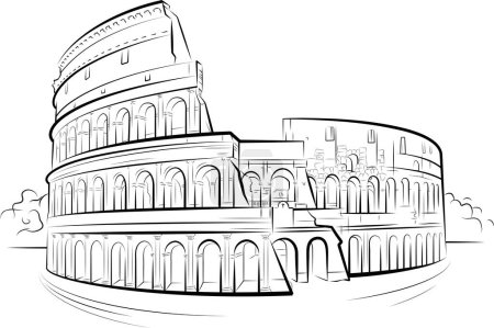 Téléchargez les illustrations : Colosseum, rome, italie, monument célèbre - en licence libre de droit