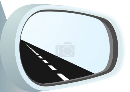 Ilustración de Ilustración de un camino vacío en un espejo - Imagen libre de derechos