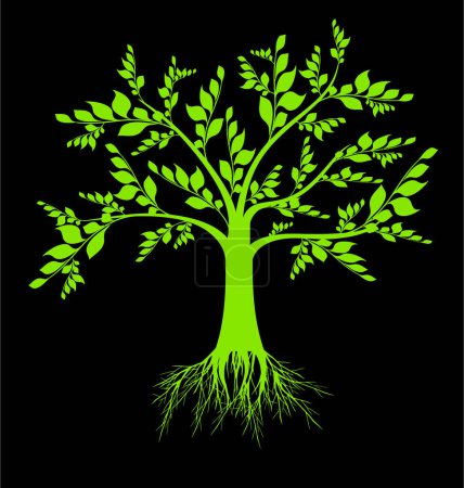 Illustration for Tree and leaves. vector design elements. - Royalty Free Image