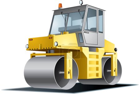 Illustration for 3 d rendering yellow excavator on a white background - Royalty Free Image