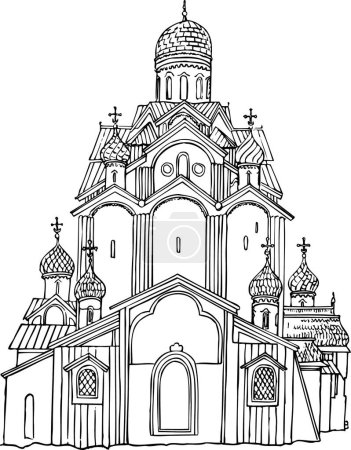Téléchargez les illustrations : Illustration vectorielle d'une église - en licence libre de droit