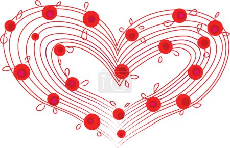 Illustration for Vector heart with hearts for your design - Royalty Free Image