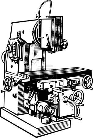 Ilustración de Máquina herramienta, ilustración vectorial moderna - Imagen libre de derechos