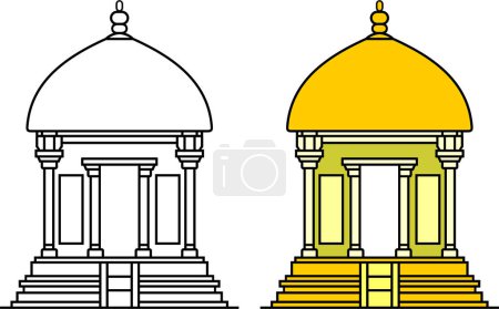 Ilustración de Icono de la mezquita vector ilustración - Imagen libre de derechos
