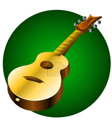 Ilustración de Guitarra, ilustración vectorial sobre fondo - Imagen libre de derechos