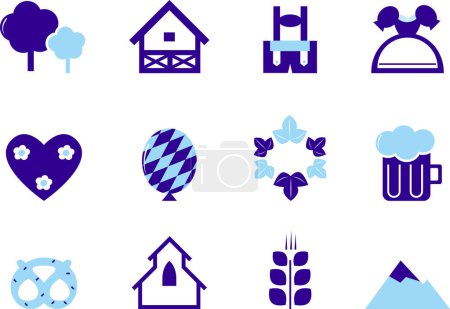 Illustration for Set of icons of the country - Royalty Free Image