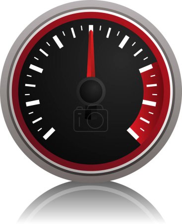 Illustration for Speedometer icon. internet button on white background - Royalty Free Image