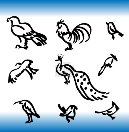 Ilustración de Vector conjunto de aves - Imagen libre de derechos