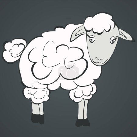Téléchargez les illustrations : Illustration du vecteur mignon des moutons - en licence libre de droit