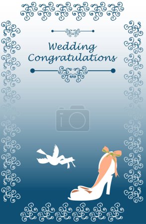 Illustration for Vector illustration for wedding card. - Royalty Free Image