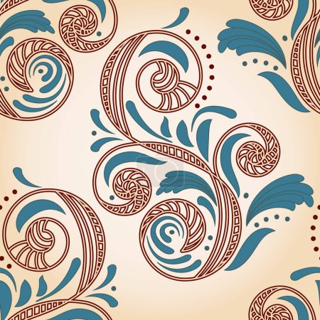 Illustration for Vector floral seamless pattern - Royalty Free Image