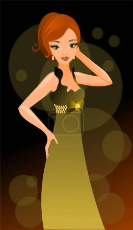 Illustration for Illustration of a young lady - Royalty Free Image