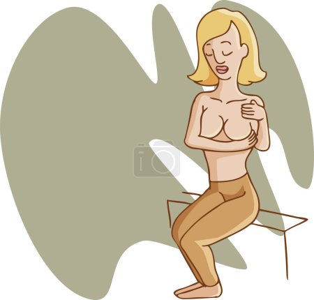Téléchargez les illustrations : Femme en sous-vêtements. illustration vectorielle - en licence libre de droit