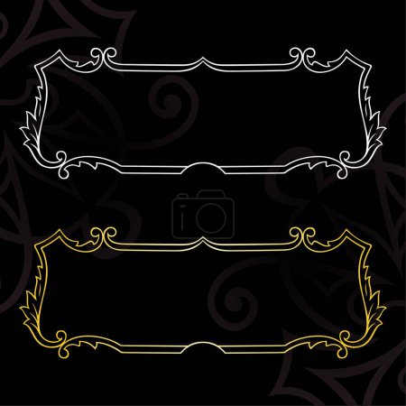Illustration for Vintage background with decorative frame and borders - Royalty Free Image