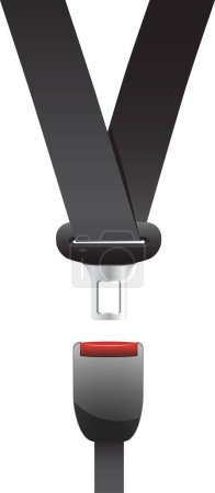 Téléchargez les illustrations : Illustration vectorielle de l'icône ceinture de sécurité - en licence libre de droit
