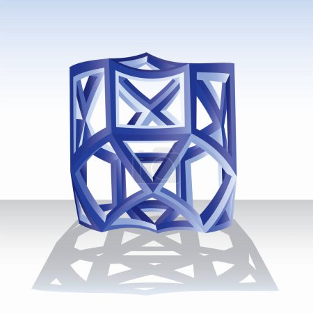 Ilustración de 3d representación ilustración de cubo abstracto - Imagen libre de derechos