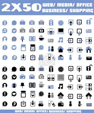 Ilustración de 2 0 2 2 3 conjunto de iconos de negocios y de oficina. ilustración vectorial - Imagen libre de derechos