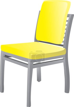 Illustration for Yellow chair isolated on a white background - Royalty Free Image
