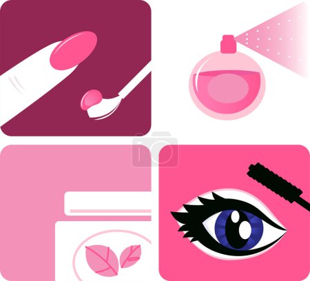 Illustration for Set with beauty icons, vector illustration design - Royalty Free Image