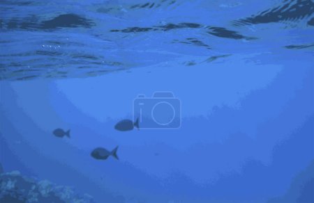 Ilustración de Mundo submarino de los peces, ilustración vectorial - Imagen libre de derechos