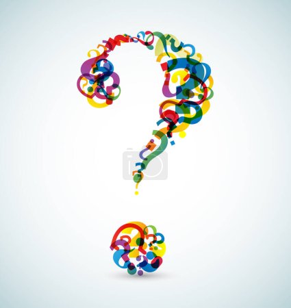 question mark and abstract colorful background