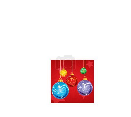 Téléchargez les illustrations : Décoration de Noël isolée sur fond blanc - en licence libre de droit