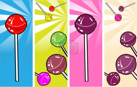 Illustration for Set of colorful lollipops - Royalty Free Image