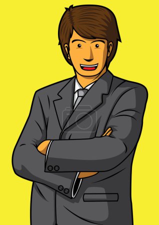 Ilustración de Hombre de negocios personaje de dibujos animados vector - Imagen libre de derechos