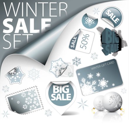 Illustration for Winter sale, vector illustration - Royalty Free Image