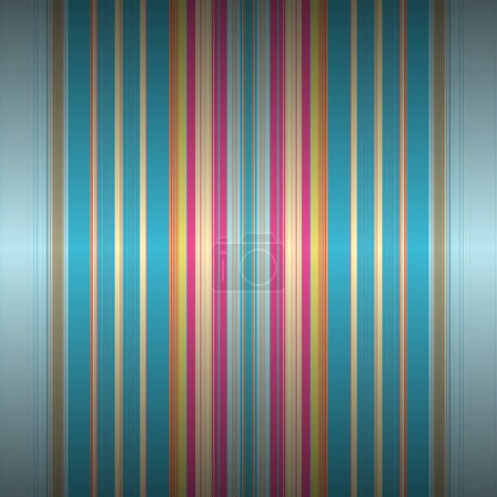 Téléchargez les illustrations : Élégant motif de rayures rétro avec un subtil effet de lumière en bleu, vert, rose, orange - en licence libre de droit
