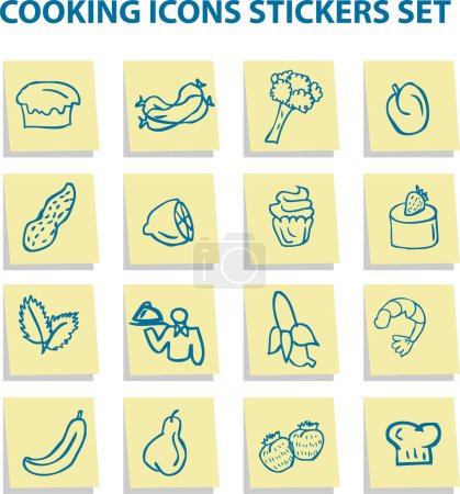 Ilustración de Conjunto de iconos de comida. Ilustración de vector - Imagen libre de derechos