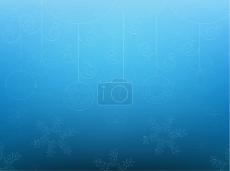 Illustration for Christmas and new year background with snowflakes - Royalty Free Image