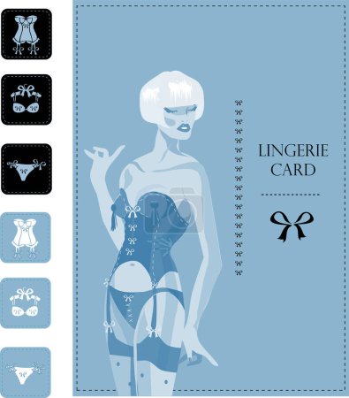 Téléchargez les illustrations : Femme de mode avec lingerie - en licence libre de droit