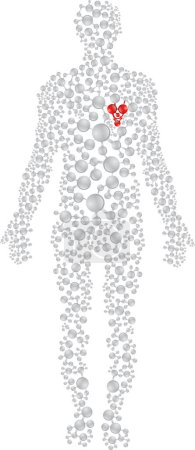 Ilustración de Figura humana del hombre ingenio puntos - Imagen libre de derechos
