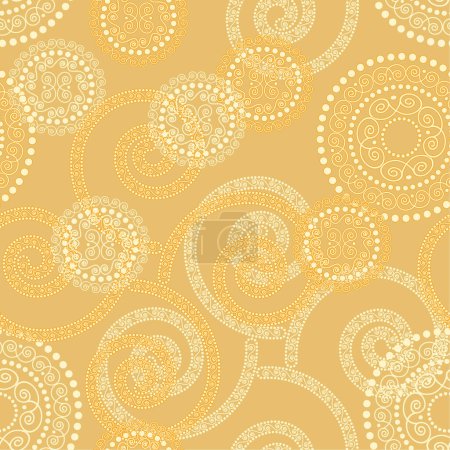 Illustration for Abstract seamless pattern with floral elements, vector simple design - Royalty Free Image