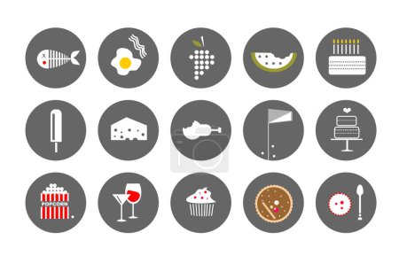 Ilustración de Conjunto de iconos de panadería, ilustración de vectores - Imagen libre de derechos