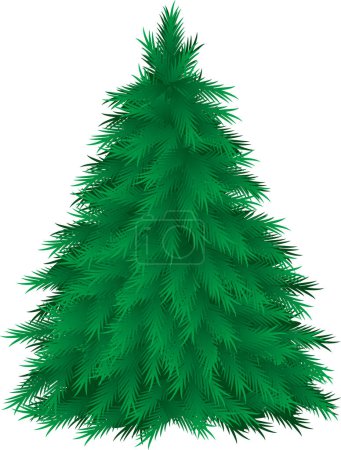 Illustration for 3 d render of christmas tree on white background - Royalty Free Image
