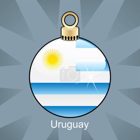 Illustration for Argentina flag with the christmas ball - Royalty Free Image