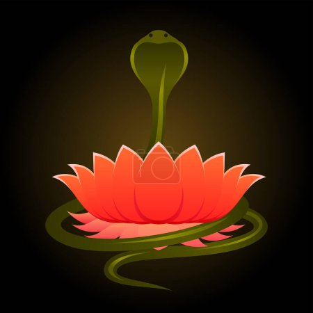 Illustration for Lotus flower vector illustration - Royalty Free Image