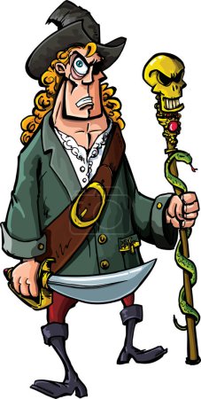 Ilustración de Personaje de dibujos animados de pirata m - Imagen libre de derechos