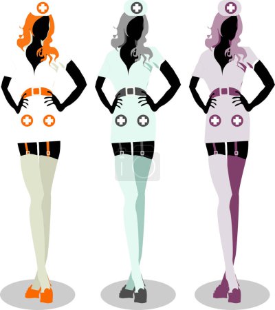 Illustration for Vector set of sexy girls - Royalty Free Image