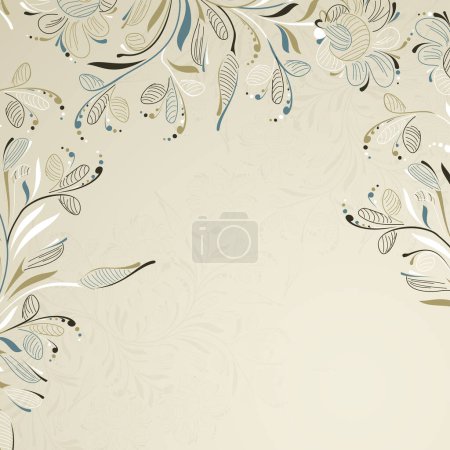 Illustration for Abstract background with floral ornament - Royalty Free Image