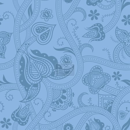 Illustration for Seamless pattern with abstract flowers - Royalty Free Image