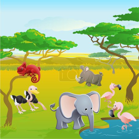 Téléchargez les illustrations : Illustration des animaux sauvages - en licence libre de droit
