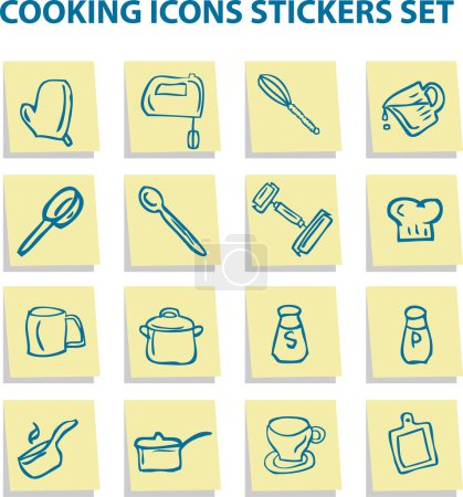 Ilustración de Vector conjunto de iconos de cocina - Imagen libre de derechos